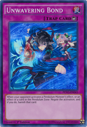 Unwavering Bond - PEVO-EN043 Super Rare 1st Edition