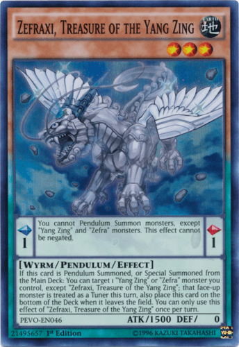 Zefraxi, Treasure of the Yang Zing - PEVO-EN046 Super Rare 1st Edition