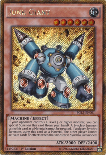 Junk Giant - PGL2-EN001 Gold Secret Rare 1st Edition