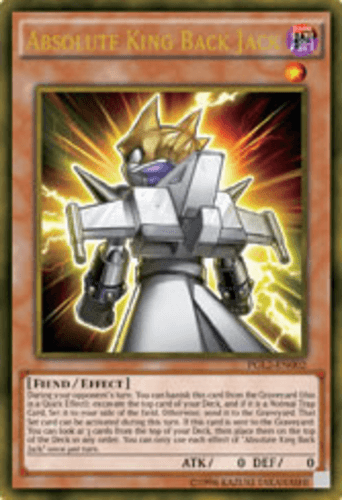 Absolute King Back Jack - PGL2-EN002 Gold Secret Rare 1st Edition
