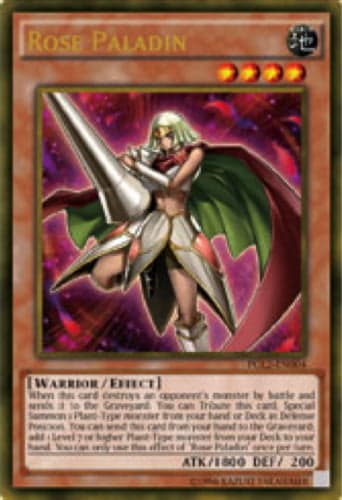 Rose Paladin - PGL2-EN004 Gold Secret Rare 1st Edition