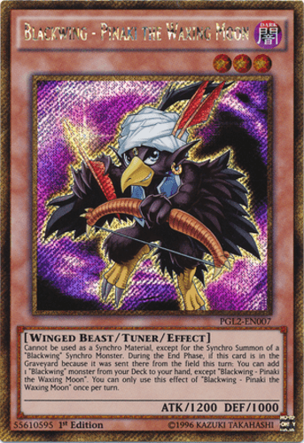 Blackwing - Pinaki the Waxing Moon - PGL2-EN007 Gold Secret Rare Unlimited