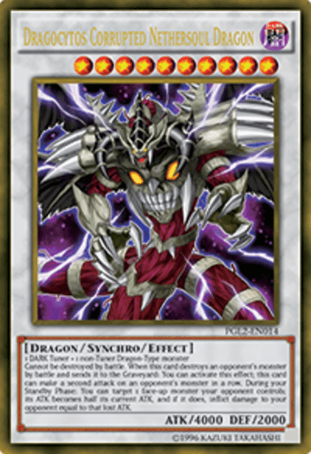 Dragocytos Corrupted Nethersoul Dragon - PGL2-EN014 Gold Secret Rare 1st Edition