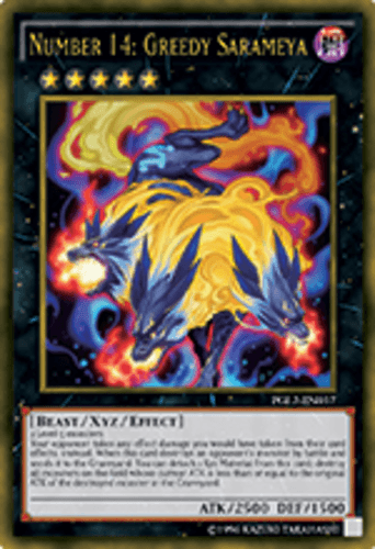 Number 14: Greedy Sarameya - PGL2-EN017 Gold Secret Rare 1st Edition