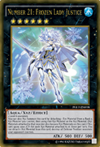 Number 21: Frozen Lady Justice - PGL2-EN018 Gold Secret Rare Unlimited