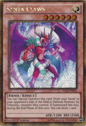 Santa Claws - PGL2-EN021 Gold Secret Rare Unlimited
