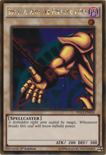 Right Arm of the Forbidden One - PGL2-EN024 Gold Rare Unlimited