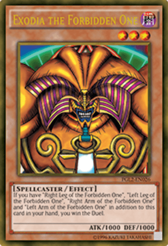 Exodia the Forbidden One - PGL2-EN026 Gold Rare 1st Edition