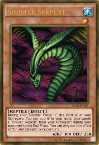 Sinister Serpent - PGL2-EN027 Gold Rare Unlimited