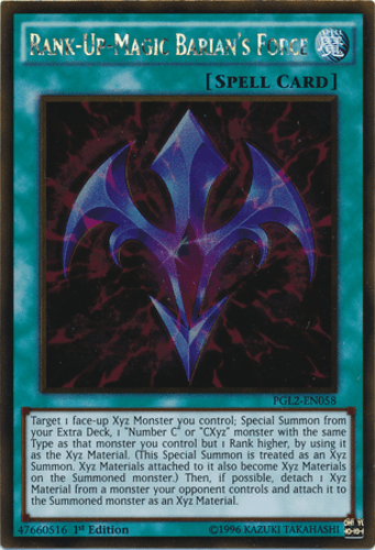 Rank-Up-Magic Barian's Force - PGL2-EN058 Gold Rare 1st Edition