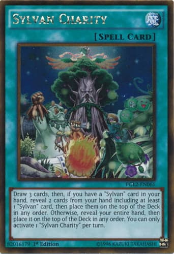 Sylvan Charity - PGL2-EN061 Gold Rare 1st Edition