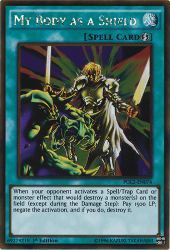 My Body as a Shield - PGL2-EN074 Gold Rare Unlimited