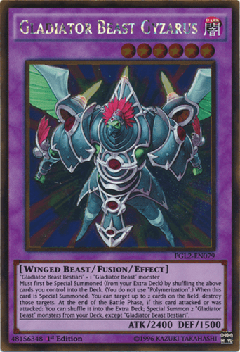 Gladiator Beast Gyzarus - PGL2-EN079 Gold Rare 1st Edition