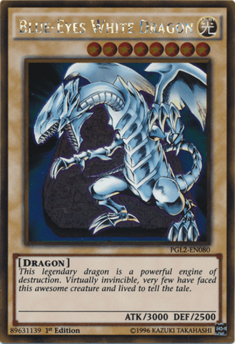 Blue-Eyes White Dragon - PGL2-EN080 Gold Rare 1st Edition