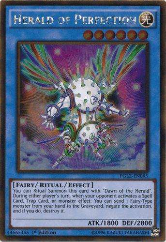 Herald of Perfection - PGL2-EN085 Gold Rare 1st Edition