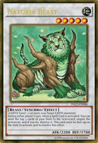Naturia Beast - PGL2-EN086 Gold Rare 1st Edition