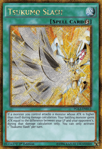 Tsukumo Slash - PGL3-EN013 Gold Secret Rare 1st Edition