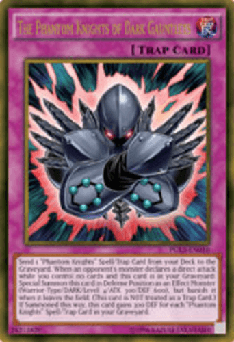 The Phantom Knights of Dark Gauntlets - PGL3-EN016 Gold Secret Rare 1st Edition
