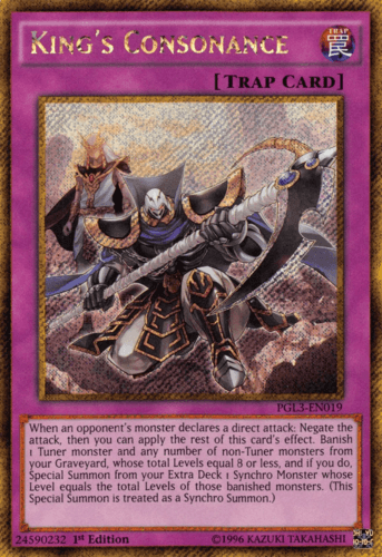 King's Consonance - PGL3-EN019 Gold Secret Rare 1st Edition