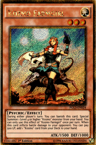 Kozmo Farmgirl - PGL3-EN024 Gold Secret Rare 1st Edition