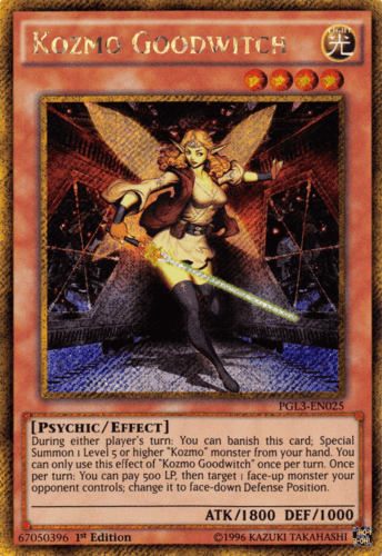 Kozmo Goodwitch - PGL3-EN025 Gold Secret Rare 1st Edition