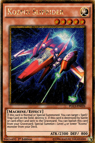 Kozmo Sliprider - PGL3-EN026 Gold Secret Rare 1st Edition