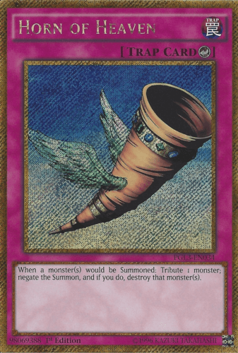 Horn of Heaven - PGL3-EN034 Gold Secret Rare 1st Edition