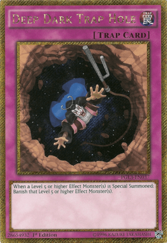 Deep Dark Trap Hole - PGL3-EN037 Gold Secret Rare 1st Edition