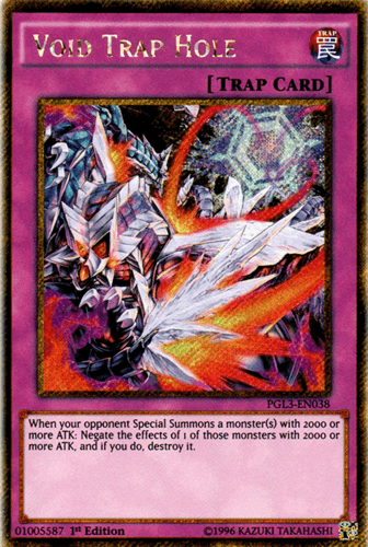 Void Trap Hole - PGL3-EN038 Gold Secret Rare 1st Edition