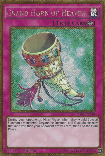 Grand Horn of Heaven - PGL3-EN040 Gold Secret Rare 1st Edition