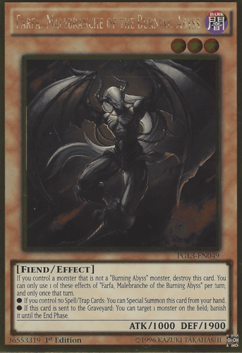 Farfa, Malebranche of the Burning Abyss - PGL3-EN049 Gold Rare 1st Edition