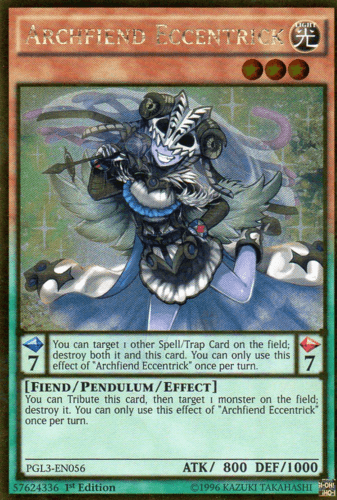 Archfiend Eccentrick - PGL3-EN056 Gold Rare 1st Edition