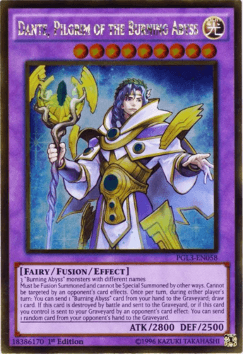 Dante, Pilgrim of the Burning Abyss - PGL3-EN058 Gold Rare 1st Edition