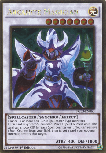 Arcanite Magician - PGL3-EN060 Gold Rare 1st Edition