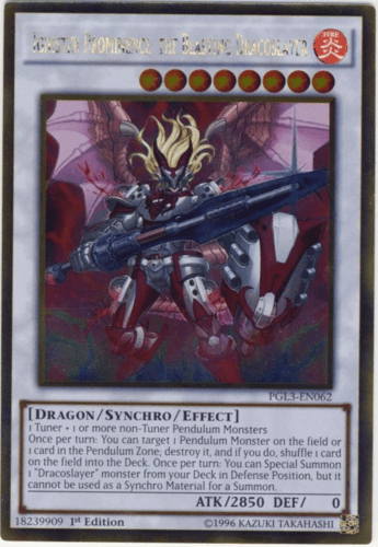 Ignister Prominence, the Blasting Dracoslayer - PGL3-EN062 Gold Rare 1st Edition