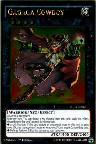 Gagaga Cowboy - PGL3-EN067 Gold Rare 1st Edition