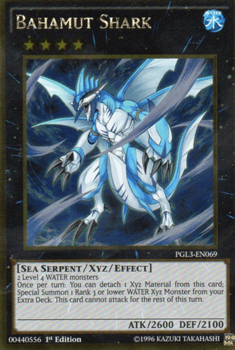 Bahamut Shark - PGL3-EN069 Gold Rare 1st Edition