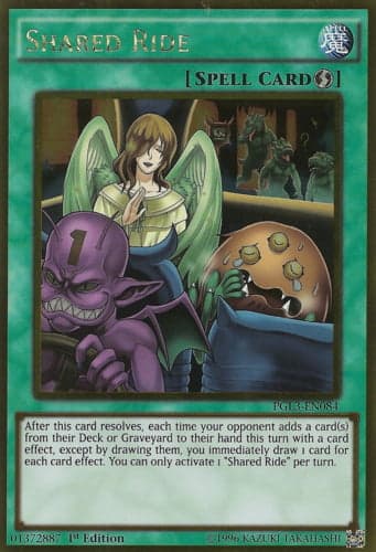 Shared Ride - PGL3-EN084 Gold Rare 1st Edition