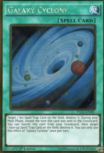 Galaxy Cyclone - PGL3-EN087 Gold Rare 1st Edition
