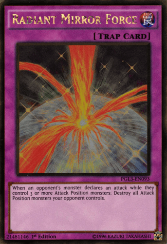 Radiant Mirror Force - PGL3-EN093 Gold Rare 1st Edition