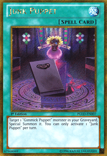Junk Puppet - PGLD-EN007 Gold Secret Rare 1st Edition