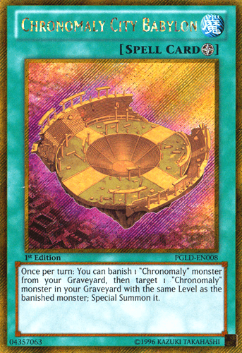 Chronomaly City Babylon - PGLD-EN008 Gold Secret Rare Unlimited