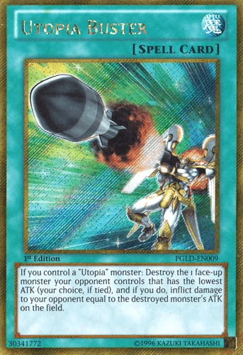 Utopia Buster - PGLD-EN009 Gold Secret Rare 1st Edition