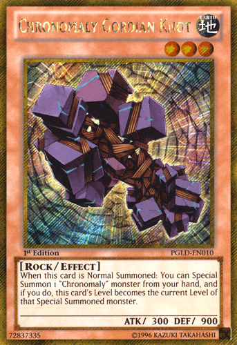Chronomaly Gordian Knot - PGLD-EN010 Gold Secret Rare Unlimited