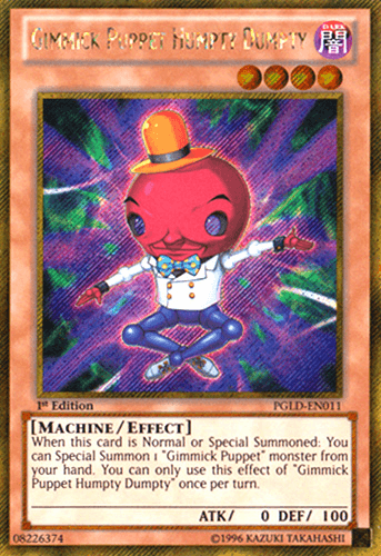 Gimmick Puppet Humpty Dumpty - PGLD-EN011 Gold Secret Rare 1st Edition