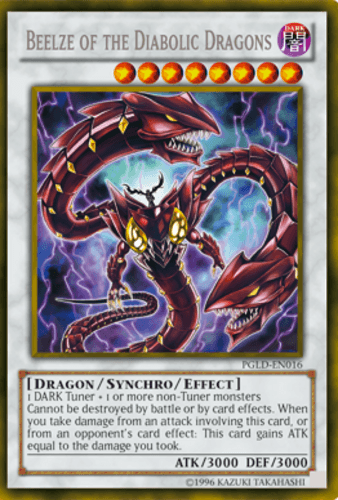 Beelze of the Diabolic Dragons - PGLD-EN016 Gold Secret Rare Unlimited