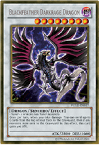 Blackfeather Darkrage Dragon - PGLD-EN017 Gold Secret Rare 1st Edition