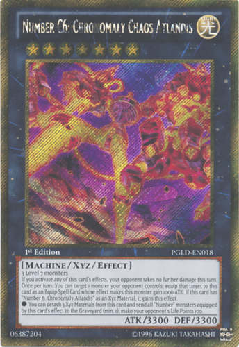 Number C6: Chronomaly Chaos Atlandis - PGLD-EN018 Gold Secret Rare 1st Edition