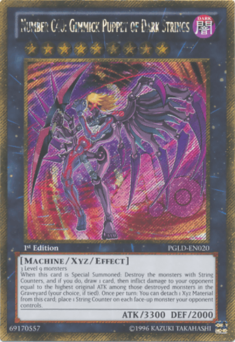 Number C40: Gimmick Puppet of Dark Strings - PGLD-EN020 Gold Secret Rare 1st Edition