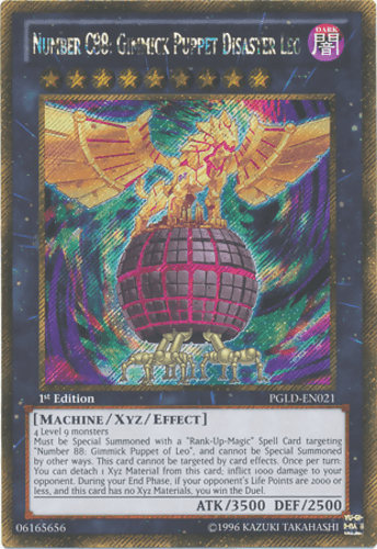 Number C88: Gimmick Puppet Disaster Leo - PGLD-EN021 Gold Secret Rare 1st Edition